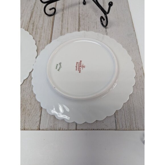 Haviland Limoges Bergere Set 2 Dessert Bread Plates Vintage Blue Flowers France - Picture 5 of 6